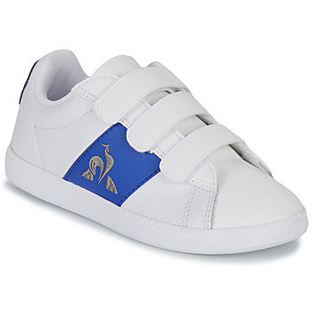 Cipők Gyerek Rövid szárú edzőcipők Le Coq Sportif COURTCLASSIC PS Fehér / Kék