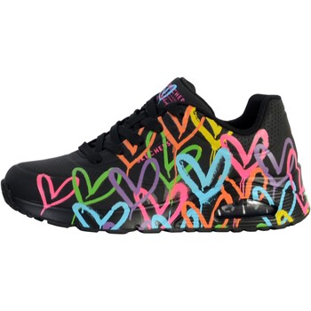 Cipők Női Magas szárú edzőcipők Skechers 208328 Fekete 
