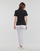 Ruhák Női Rövid ujjú pólók Calvin Klein Jeans MONOLOGO SLIM V-NECK TEE Fekete 