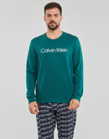 Ruhák Férfi Pulóverek Calvin Klein Jeans L/S SWEATSHIRT Kék