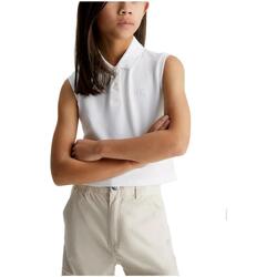 Ruhák Lány Rövid ujjú pólók Calvin Klein Jeans  Fehér