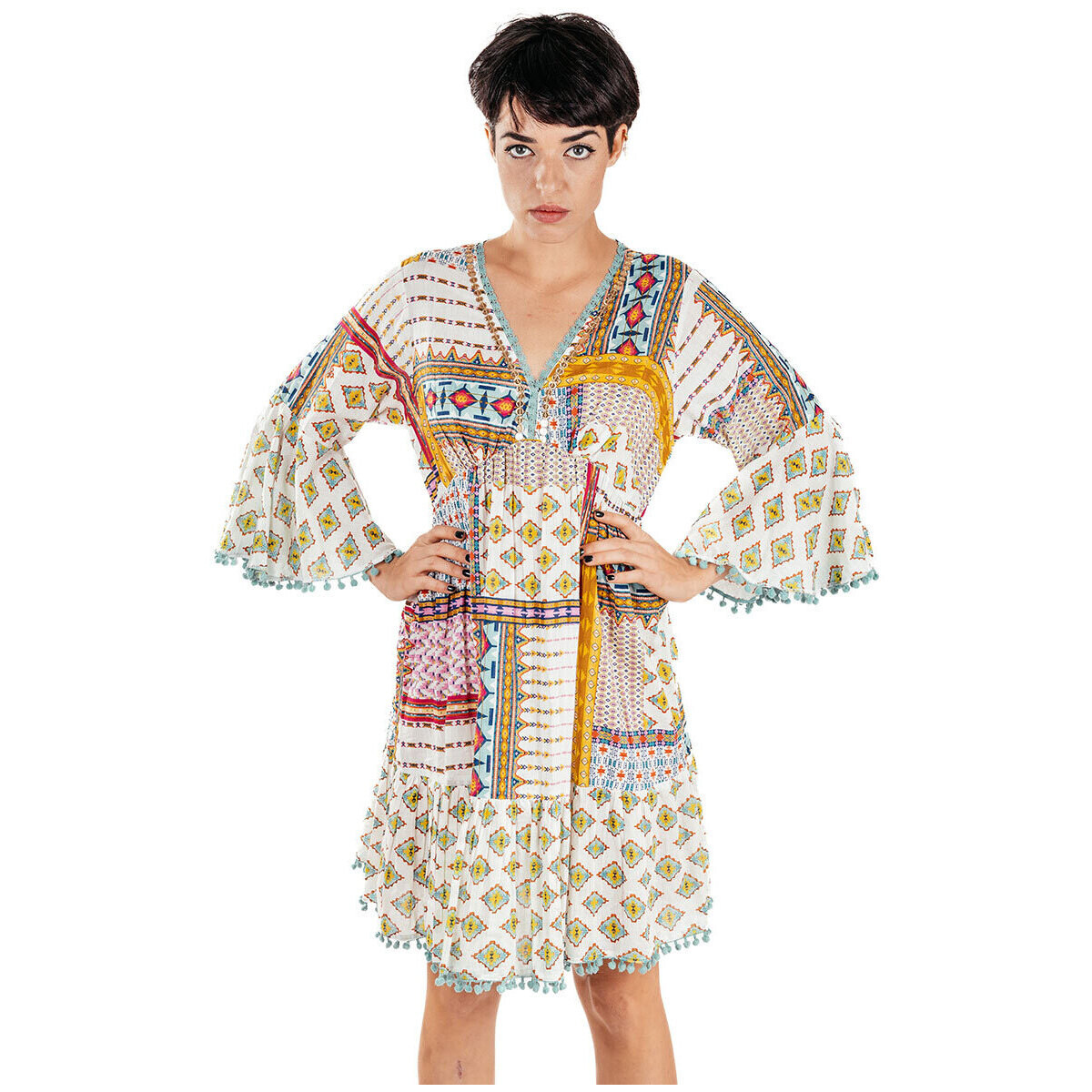 Ruhák Női Rövid ruhák Isla Bonita By Sigris Rövid Ruha Sokszínű
