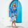 Ruhák Női Pareo kendők Isla Bonita By Sigris Poncsó Kék