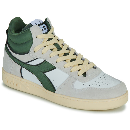 Cipők Magas szárú edzőcipők Diadora MAGIC BASKET DEMI CUT SUEDE LEATHER Fehér / Zöld