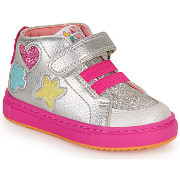 Cipők Lány Magas szárú edzőcipők Agatha Ruiz de la Prada LUCKY Ezüst / Rózsaszín