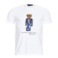 Ruhák Férfi Rövid ujjú pólók Polo Ralph Lauren T-SHIRT AJUSTE EN COTON REGATTA BEAR Fehér