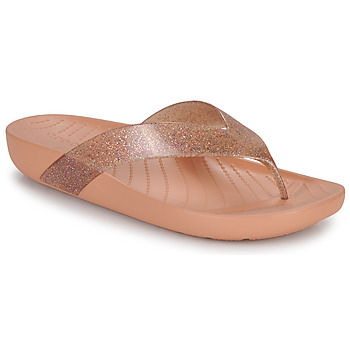 Cipők Női Lábujjközös papucsok Crocs Crocs Splash Glitter Flip Korall