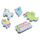Kiegészítők Cipő kiegészítők Crocs JIBBITZ FEELING MAGICAL 5 PACK Sokszínű