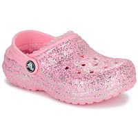 Cipők Lány Klumpák Crocs Classic Lined Glitter Clog K Rózsaszín