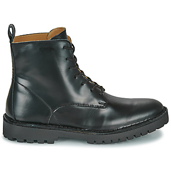 Selected SLHRICKY LEATHER LACE-UP BOOT Fekete 