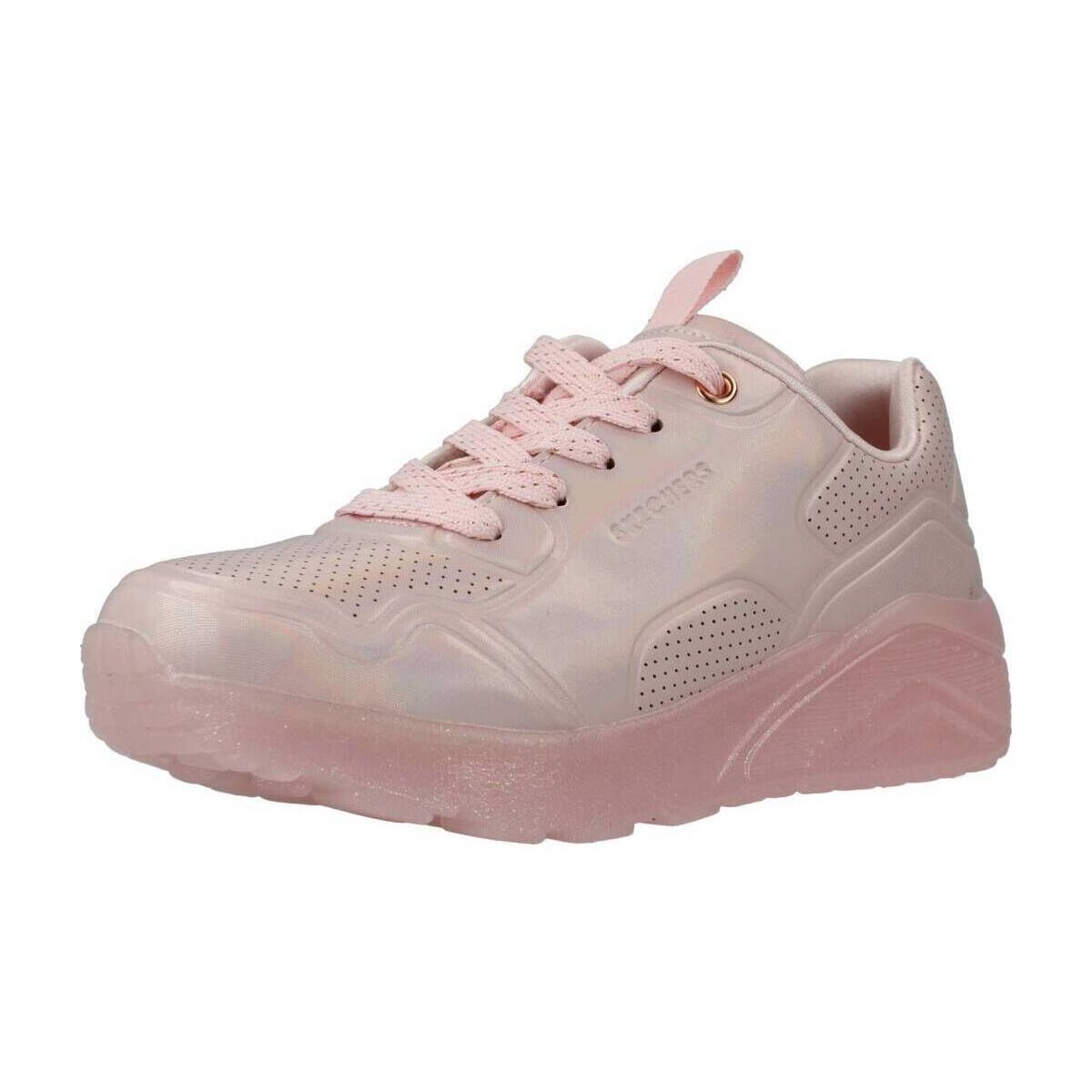 Cipők Lány Rövid szárú edzőcipők Skechers UNO ICE Rózsaszín