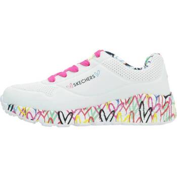 Cipők Lány Rövid szárú edzőcipők Skechers UNO LITE Fehér
