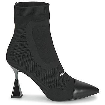 Karl Lagerfeld DEBUT Mix Knit Ankle Boot Fekete 