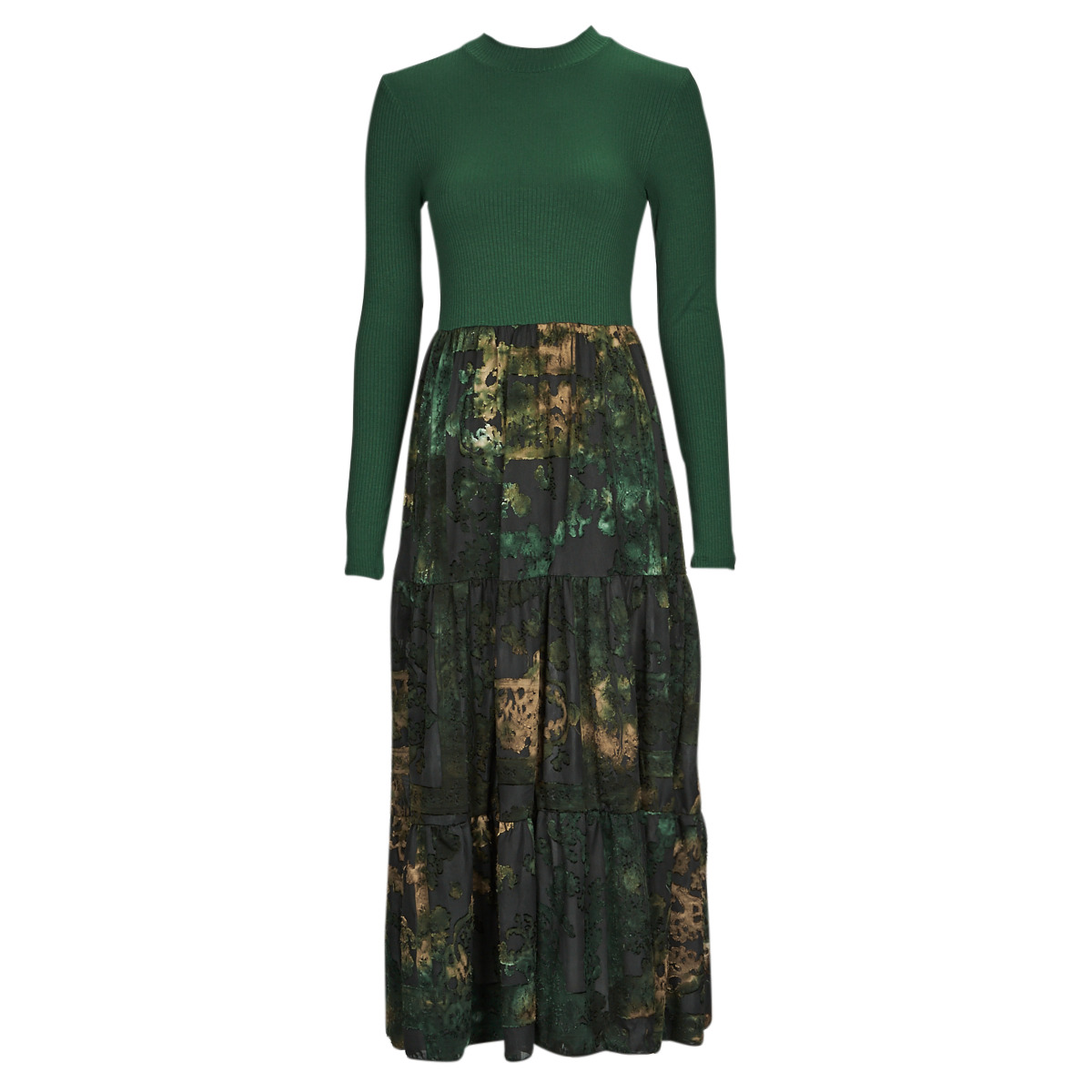 Ruhák Női Hosszú ruhák Desigual LENA Zöld / Sokszínű