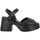 Cipők Női Szandálok / Saruk Pon´s Quintana 10414 Cuir Tresse Femme Noir Fekete 