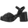 Cipők Női Szandálok / Saruk Pon´s Quintana 10414 Cuir Tresse Femme Noir Fekete 