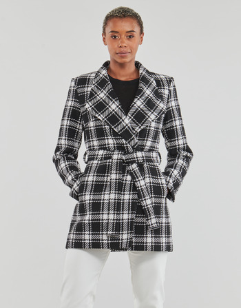 Ruhák Női Kabátok Morgan GRAFIC Fekete  / Fehér