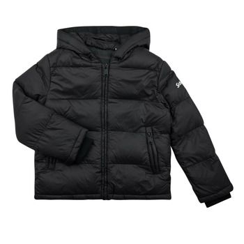 Ruhák Gyerek Steppelt kabátok Schott BIGBOY Fekete 