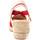 Cipők Női Gyékény talpú cipők Leindia 81321 Piros