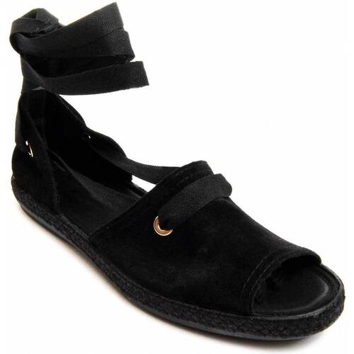Cipők Női Gyékény talpú cipők Leindia 81306 Fekete 