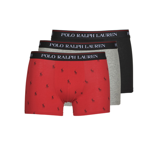 Fehérnemű Férfi Boxerek Polo Ralph Lauren CLSSIC TRUNK 3 PACK Szürke / Piros / Fekete 