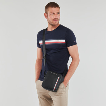 Tommy Hilfiger TH PIQUE PU MINI REPORTER Fekete 