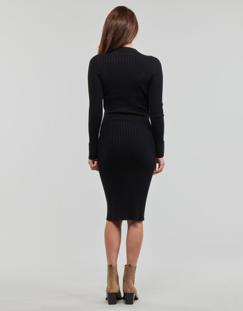 Guess LS CECILE BODYCON DRESS Fekete 