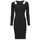 Ruhák Női Hosszú ruhák Guess LS CN CLIO BODYCON DRESS Fekete 