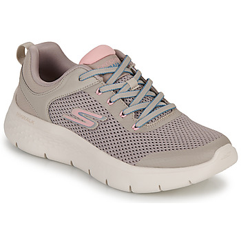 Cipők Női Rövid szárú edzőcipők Skechers GO WALK FLEX Bézs / Rózsaszín