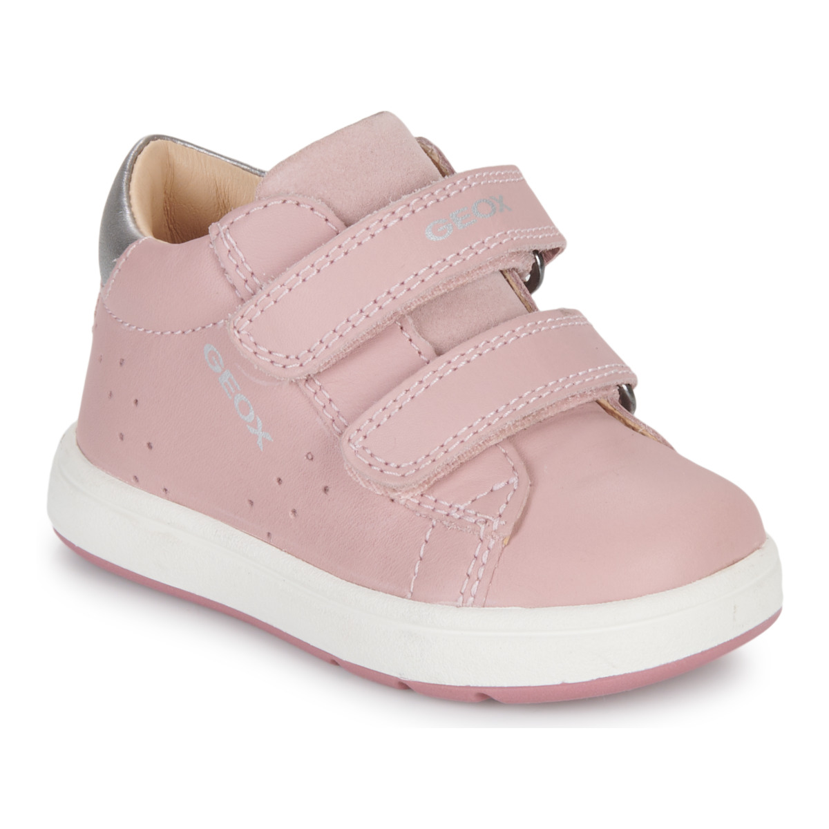 Cipők Lány Rövid szárú edzőcipők Geox B BIGLIA GIRL Rózsaszín / Ezüst