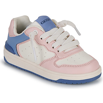 Cipők Lány Rövid szárú edzőcipők Geox J WASHIBA GIRL D Rózsaszín / Bézs / Kék