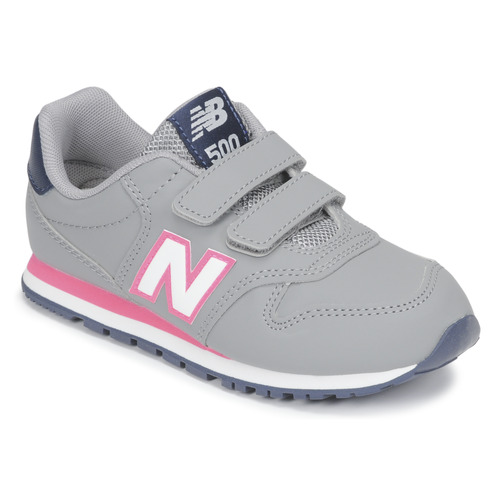 Cipők Lány Rövid szárú edzőcipők New Balance 500 Szürke / Rózsaszín / Tengerész