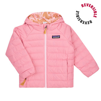 Ruhák Lány Steppelt kabátok Patagonia BABY REVERSIBLE DOWN SWEATER HOODY Rózsaszín