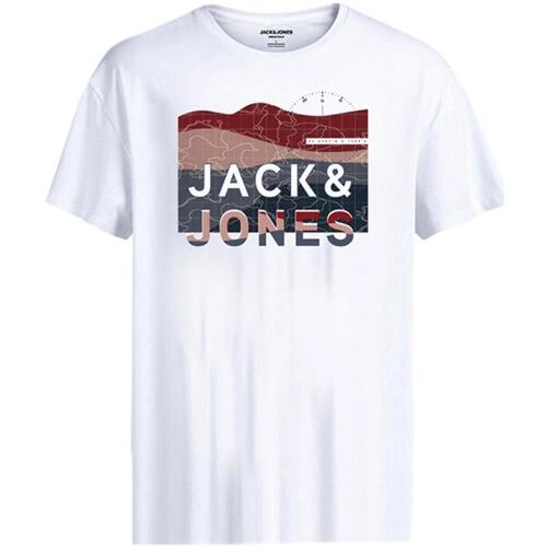 Ruhák Fiú Rövid ujjú pólók Jack & Jones  Fehér