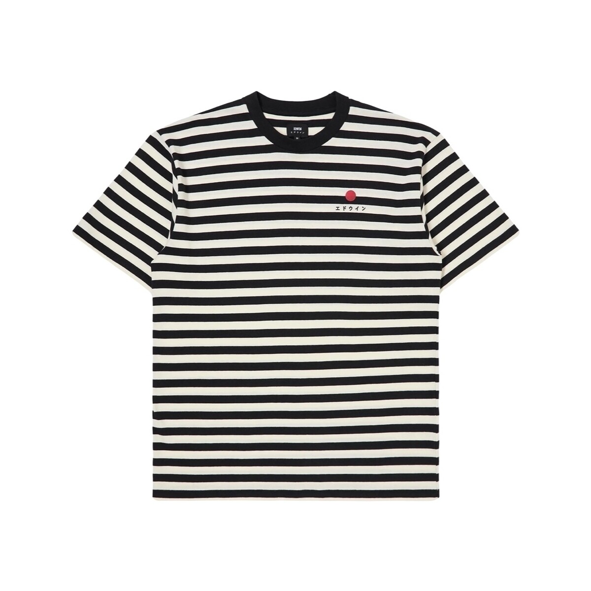 Ruhák Férfi Pólók / Galléros Pólók Edwin Basic Stripe T-Shirt - Black/White Sokszínű