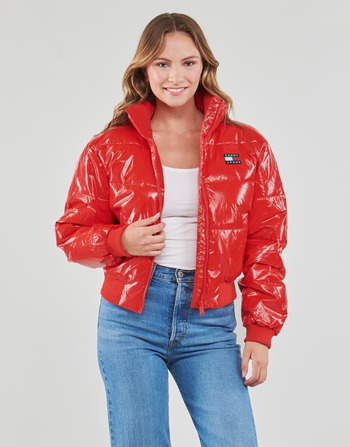 Tommy Jeans TJW BADGE GLOSSY PUFFER Piros