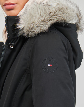 Tommy Hilfiger PADDED PARKA WITH FUR Fekete 