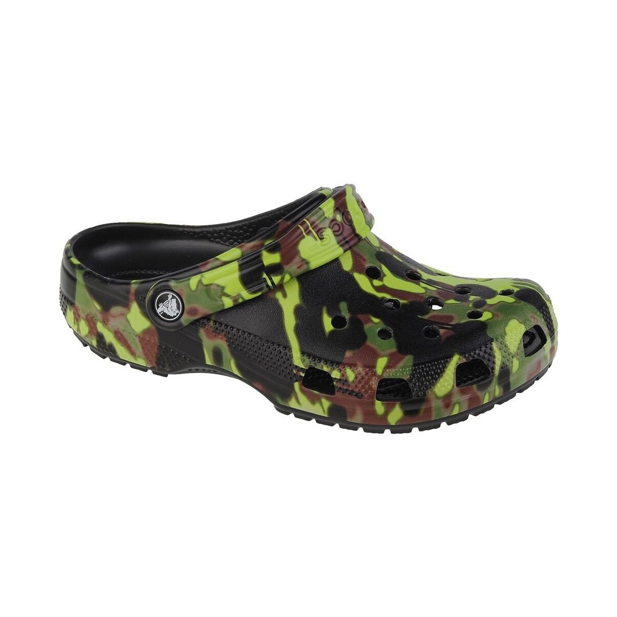 Cipők Gyerek Oxford cipők & Bokacipők Crocs Classic Spray Camo Kids Clog Fekete, Zöld