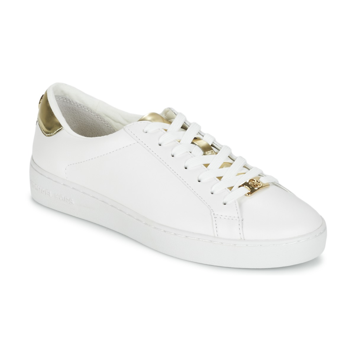 Cipők Női Rövid szárú edzőcipők MICHAEL Michael Kors IRVING Fehér / Arany