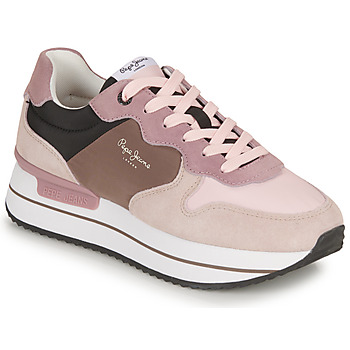 Cipők Női Rövid szárú edzőcipők Pepe jeans RUSPER QUEEN Bézs / Rózsaszín