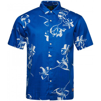 Ruhák Férfi Hosszú ujjú ingek Superdry Vintage hawaiian s/s shirt Kék