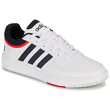 Cipők Férfi Rövid szárú edzőcipők Adidas Sportswear HOOPS 3.0 Fehér / Tengerész / Piros