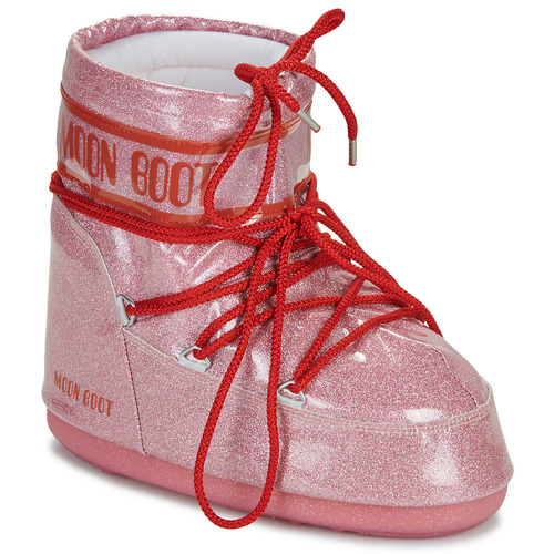 Cipők Női Hótaposók Moon Boot MB ICON LOW GLITTER Rózsaszín / Piros