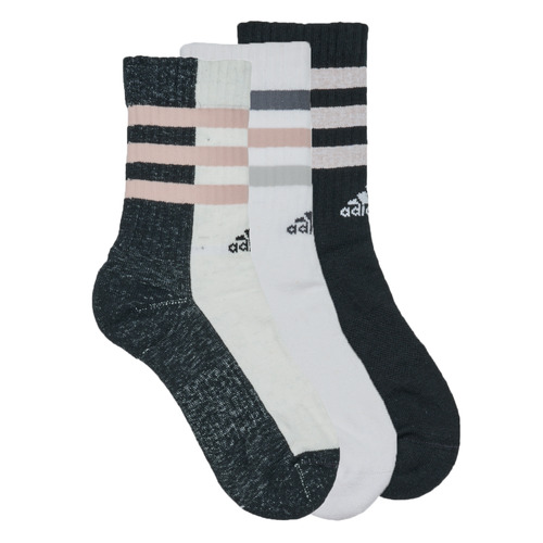 Kiegészítők Sport zoknik Adidas Sportswear 3S CRW BOLD 3P Fehér / Fekete  / Fehér