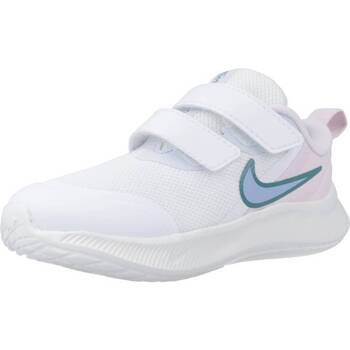 Cipők Fiú Rövid szárú edzőcipők Nike STAR RUNNER 3 Fehér