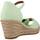 Cipők Női Szandálok / Saruk Tommy Hilfiger HIGH WEDGE SEERSUCKER Zöld