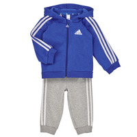 Ruhák Fiú Együttes Adidas Sportswear 3S FZ FL JOG Kék / Fehér / Szürke