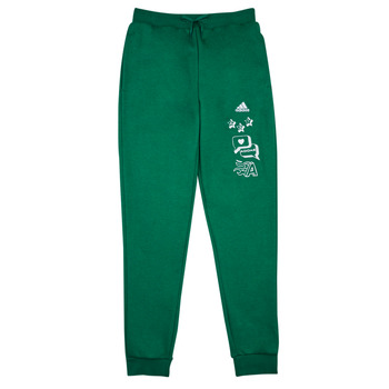 Ruhák Fiú Futónadrágok / Melegítők Adidas Sportswear BLUV Q3 PANT Zöld / Fehér