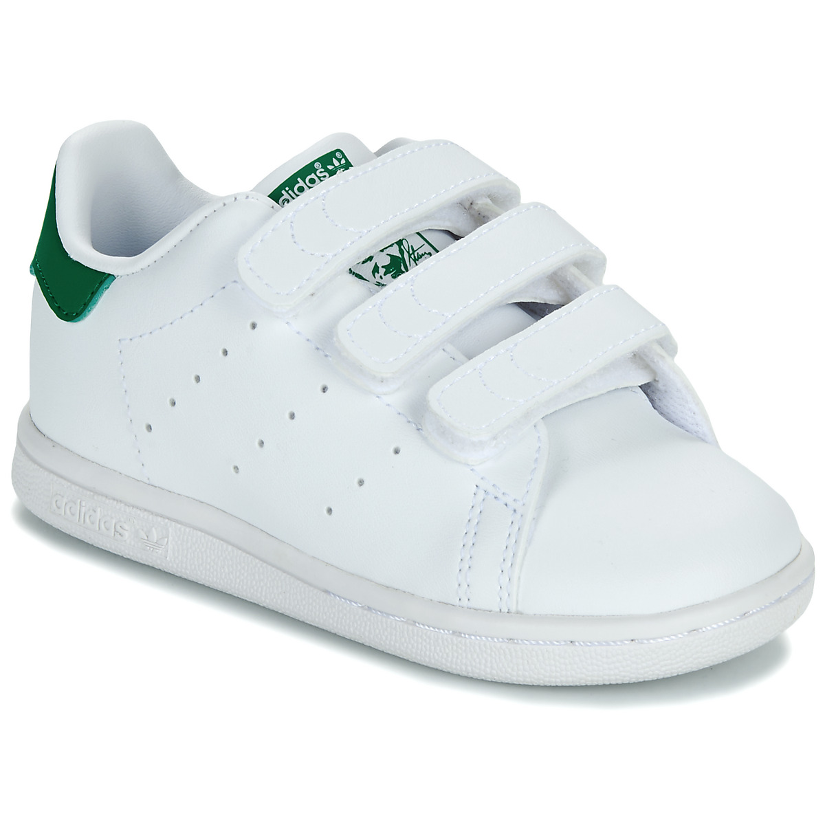 Cipők Gyerek Rövid szárú edzőcipők adidas Originals STAN SMITH CF I Fehér / Zöld