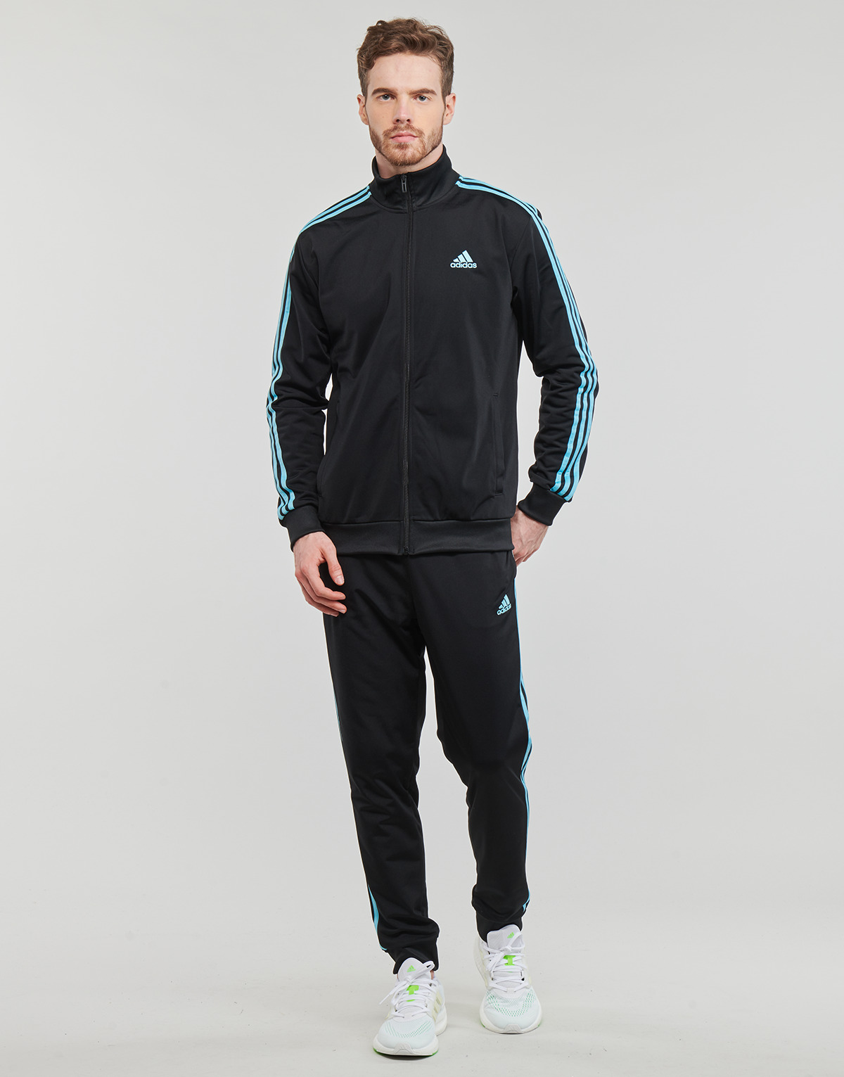 Ruhák Férfi Melegítő együttesek Adidas Sportswear 3S TR TT TS Fekete  / Kék
